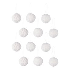 Snowball hanger, 4cm, white,