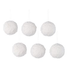 Snowball hanger, 6cm, white,