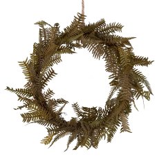 Dried flower wreath, fern, w.hanger 28x28x4cm, moss