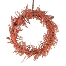Dried flower wreath, fern, w.hanger 28x28x4cm, cinnamon