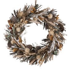 Dried flower wreath 46x46x9cm, wheat