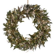 Dried flower wreath 46x46x9cm, dark green