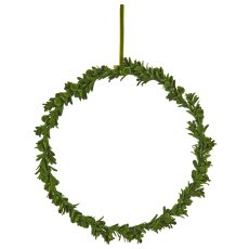 Schaumstoff Dekoring Mistelblatt mit Samtbezug, 28x28x3cm, moos