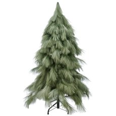 Pampasgras Tannenbaum auf Metallgestell KD, 120x70x70cm, grün, Lepuro