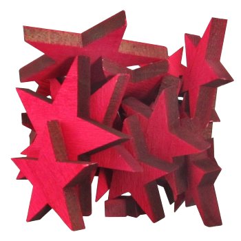 Wood Table Litter Star 28/Polybag, Red