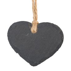Slate Heart Pendant, 20x17x0,5cm, Old No.400506-00