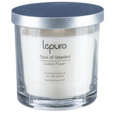 Glass tealight with aluminium