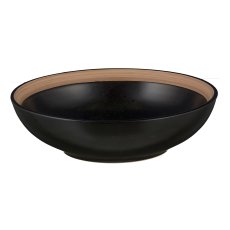 Ceramic bowl, round, LISBOA 20x20x5.5cm, black