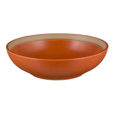 Ceramic bowl, round, LISBOA 20x20x5.5cm, cinnamon