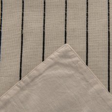 Cotton placemat, striped, 33x48cm, natural