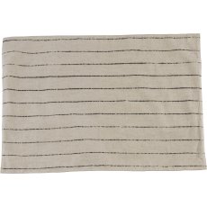 Cotton placemat, striped, 33x48cm, natural