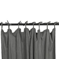 Baumwoll Vorhang GAUZ, mit Schlaufen, 140x240cm, grau