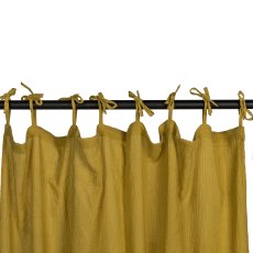 Baumwoll Vorhang GAUZ, mit Schlaufen, 140x240cm, gelb