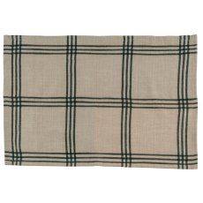 Cotton placemat, chequered double, 33x48cm, green