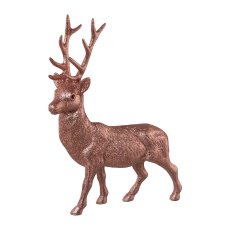 Glitter Hirsch, 18,5x12x3cm, rosa