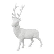 Glitter Stag, 18,5x12x3cm, White