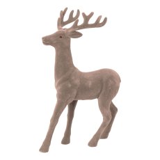 Flocked Stag, 46x30x9cm, natural