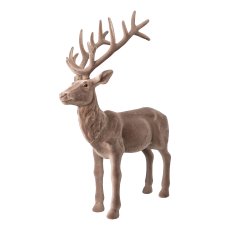 Flocked Stag, 63x15x60cm, natural