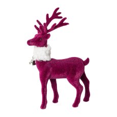 Deer Standing with Scarf, 14x5x23cm, Candy