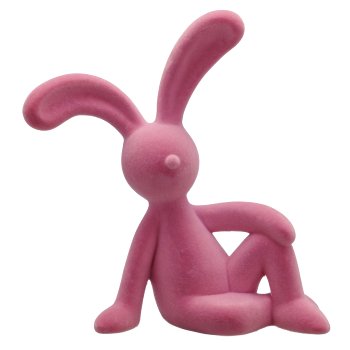 Dekohase JEFFREY, sitzend, geflockt, 28x16x38cm, mauve
